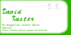 david kuster business card